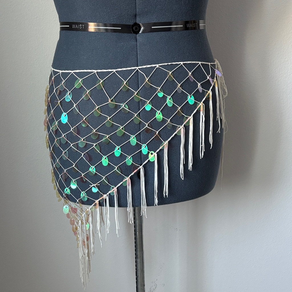 Iridescent Fringe Skirt